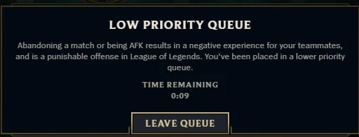 afk in ranked matches