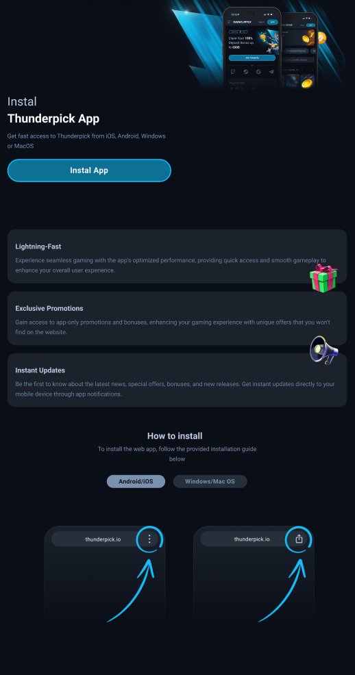 Install the Thunderpick Web App