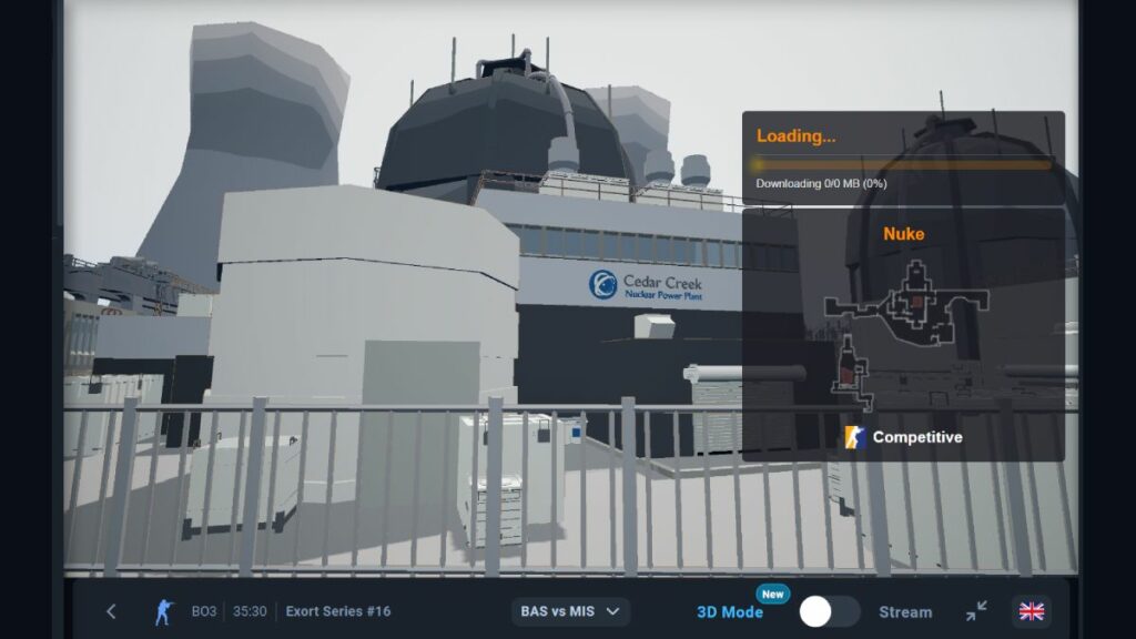 Toggle between regular matches and watching in Live 3D on Thunderpick with BetPeek