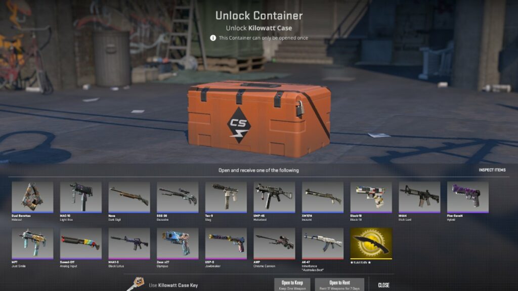 The Kilowatt Case is one of the best cases to open in cs2