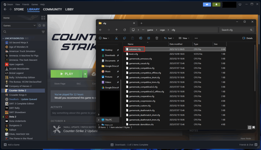 autoexec your CS2 Console Commands