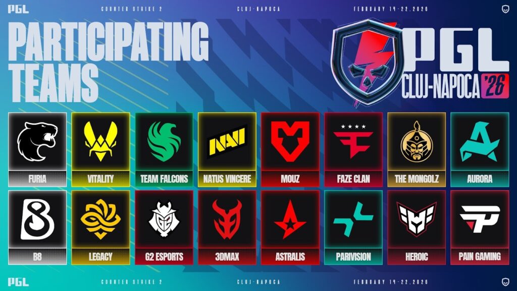 PGL Cluj-Napoca Participating Teams