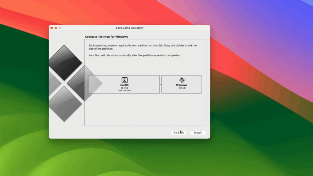 Boot Camp Assistant to play VALORANT on Mac