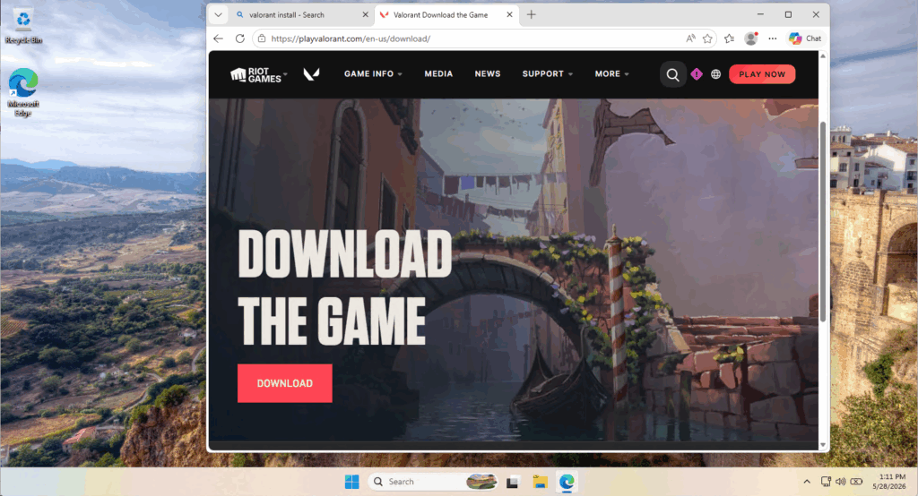 Download VALORANT within Windows on your Mac