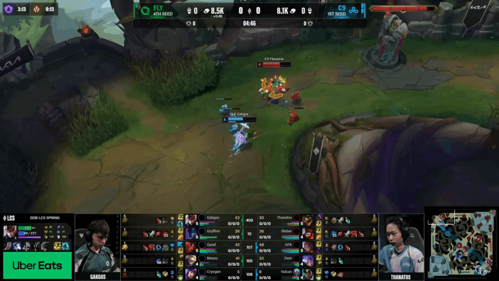 FlyQuest vs C9 during LCS Spring Playoffs